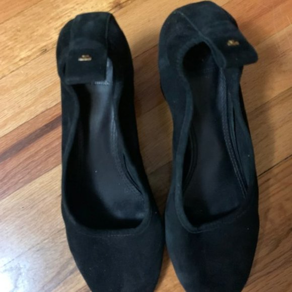 tory burch black suede shoes size 8.5 - Picture 1 of 5